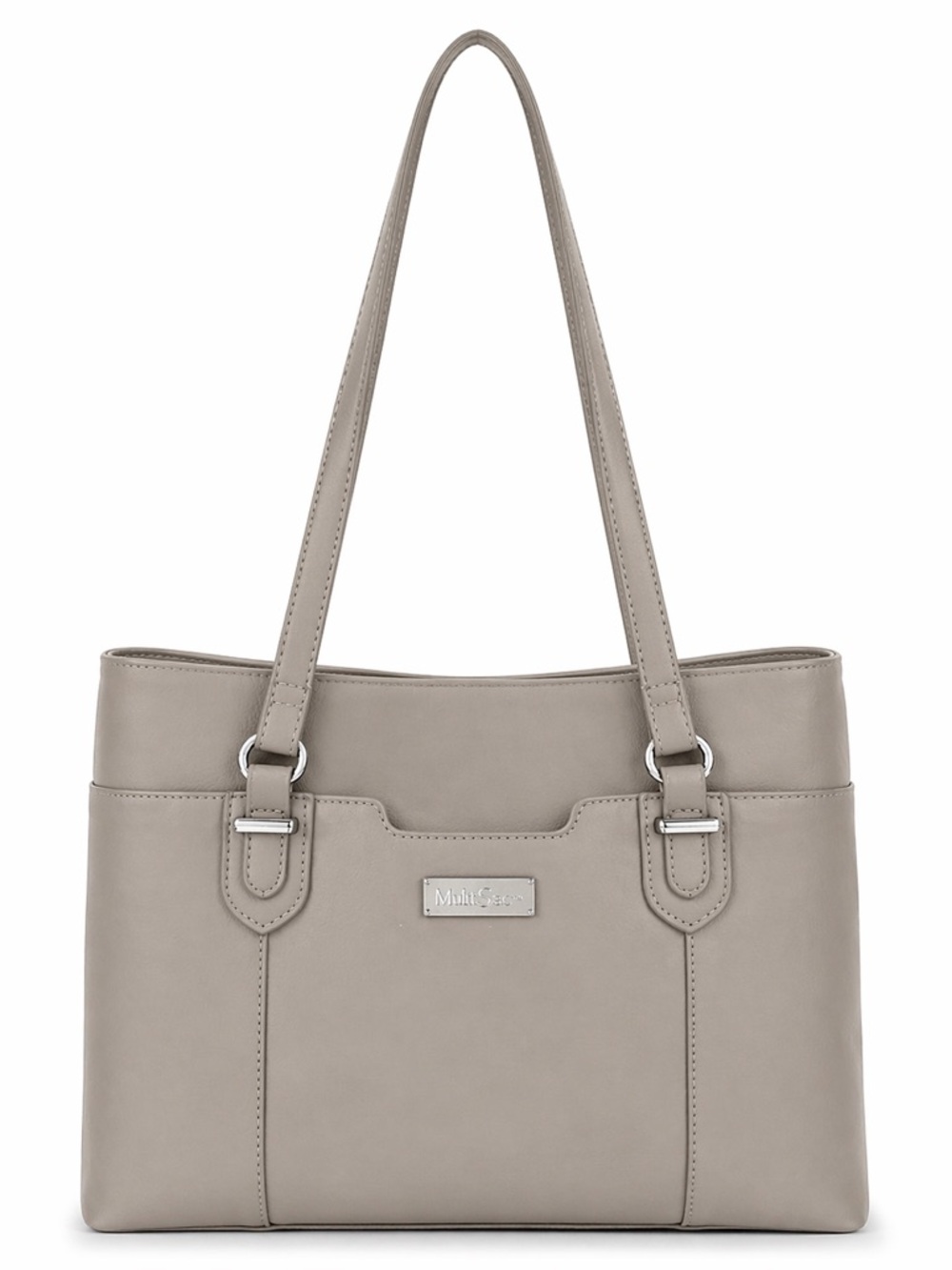 MultiSac Taupe Tri-Compartment Tote Shoulder Handbag NWOT